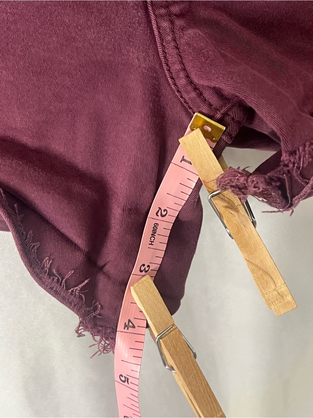 American Eagle Outfitters Super Stretch Shorts - Wine Burgundy - Picture 8 of 8